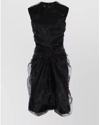 Maison Margiela - Gathered Sleeveless Semi-Sheer Maxi Dress - Lyst