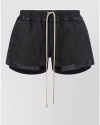 Rick Owens - Cotton Denim Shorts - Lyst