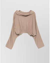 Rick Owens - Hooded Cropped Tunic Draped Detail - Lyst