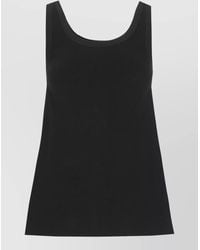 Elisabetta Franchi - Sleeveless Top Round Neck Rear Vent - Lyst