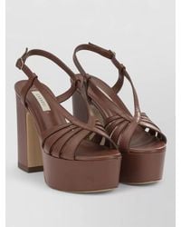 Casadei - Platform Open Toe Sandals Strappy Design - Lyst