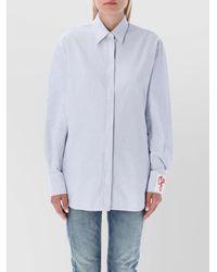 Golden Goose - Striped Cotton Long-Sleeve Shirt - Lyst