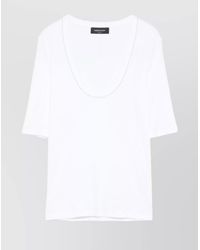 Fabiana Filippi - Cotton Scoop Neck Short Sleeve T-Shirt - Lyst