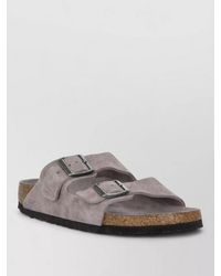 Birkenstock - Flat Suede Leather Sandals Open Toe - Lyst