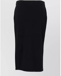 Tory Burch - Knee Length Skirt Decorative Buttons Pockets - Lyst