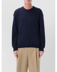 Roberto Collina - Textured Knit Crew Neck Cotton Sweater - Lyst