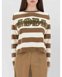 Max Mara - Viterbo Crew Neck Striped Knitwear - Lyst