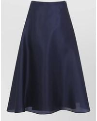 Alberta Ferretti - Silk High-Rise A-Line Midi Skirt - Lyst