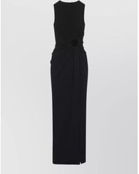 Sportmax - Viscose Cutout Maxi Dress - Lyst