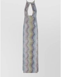 Missoni - Caperdoni Sequin Halterneck Lame Long Dress - Lyst