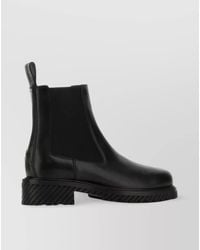 Off-White c/o Virgil Abloh - Leather Combat Ankle Boots - Lyst