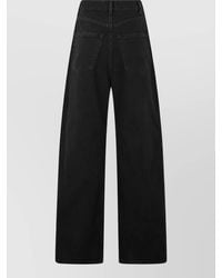 MM6 by Maison Margiela - Denim Wide Leg Trousers - Lyst