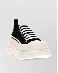McQueen - Thick Sole Round Toe Pull Tab Sneakers - Lyst