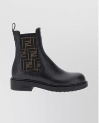 Fendi - Leather Biker Ankle Boots - Lyst