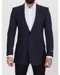 Dolce & Gabbana - Virgin Wool Pinstripe Single-Breasted Blazer - Lyst