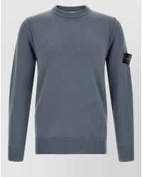 Stone Island - Ribbed Wool Crew Neck Jumper - Lyst