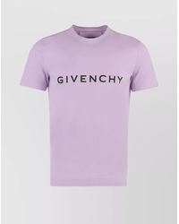 Givenchy - Cotton T-Shirt With Logo And Crew Neck - Lyst