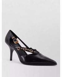 Pinko - Leather Slingback Pumps Strappy Pointed Toe - Lyst