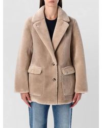 Urbancode - Reversible Faux Fur Coat Tailored Lapels - Lyst