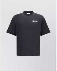Off-White c/o Virgil Abloh - Ribbed Crew Neck Cotton T-Shirt - Lyst