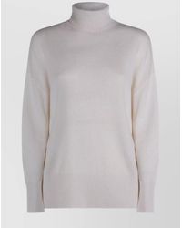 Brunello Cucinelli - Long Sleeve Turtleneck Knitwear With Ribbed Cuffs And Hem - Lyst