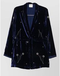 forte_forte - Velvet Embroidered Kimono Jacket - Lyst