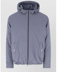 Herno - Hooded Coat Elastic Hem Quilted Design Pockets - Lyst
