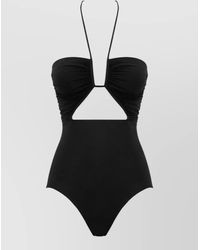Rick Owens - Cutout One-Piece Swimsuit - Lyst