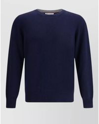 Brunello Cucinelli - Cashmere Crew Neck Long Sleeve Sweater - Lyst