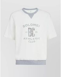 Brunello Cucinelli - Cotton Linen Short-Sleeve Logo-Print T-Shirt - Lyst