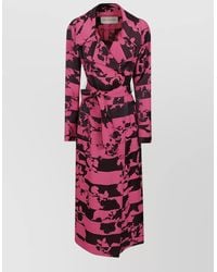 Dries Van Noten - Printed Double-Breasted Belted Midi Trench Coat - Lyst