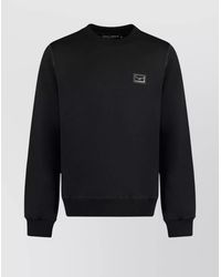 Dolce & Gabbana - Cotton Crew-Neck Sweatshirt With Ribbed Finish - Lyst