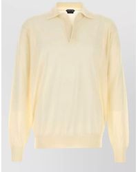 Tom Ford - Cashmere Long Sleeve Knit Polo Shirt - Lyst