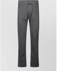 Jacob Cohen - Straight Leg Trousers Belt Loops Back Pockets - Lyst