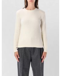 TOTEME - Silk Cashmere Structured Ribbed Crew Neck Sweater - Lyst