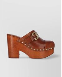 Chloé - Jeannette Wedge Clogs - Lyst