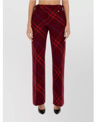 Burberry - Virgin Wool Regular-Fit Wide-Leg Trousers - Lyst