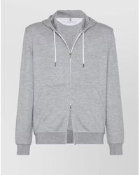 Brunello Cucinelli - Cashmere Silk Zip-Up Hoodie - Lyst