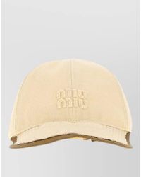 Miu Miu - Drill Baseball Cap Curved Brim Design - Lyst
