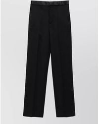 Maison Margiela - Striped Virgin Wool Pleated Tailored Trousers - Lyst