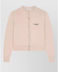 Givenchy - Cashmere Wool Short Crew Neck Cardigan - Lyst