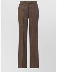 Ganni - Tailored Straight Leg Pinstripe High Waist Trousers - Lyst