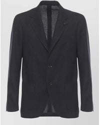 Lardini - Single Breasted Wool Blend Tailored Jacket - Lyst