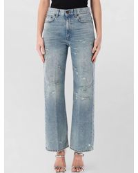 Haikure - Winny Broken Relaxed Straight Leg Denim Trousers - Lyst