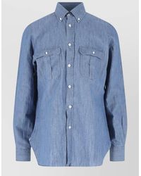Finamore 1925 - Casual Shirt Straight Cut Button Down Collar - Lyst