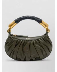 Balmain - Ebene Mini Leather Clutch Bag - Lyst