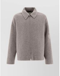 Jil Sander - Wool Coat With Collared Design And Front Pocket - Lyst