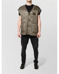 Dolce & Gabbana - Quilted Sleeveless V-Neck Padded Vest - Lyst