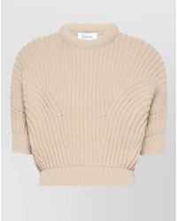 Sportmax - Cotton Blend Sweater Sunburst Rib Knit - Lyst