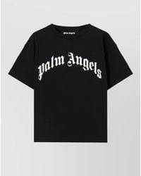 Palm Angels - Logo Cotton T Shirt Crew Neck - Lyst
